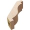 Ekena Millwork 3-inch W x 8-inch D x 8-inch H Copenhagen Rough Cedar Woodgrain TimberThane Knee Brace, Primed BRCUR03X08X08CHGRCPR - alternate 2